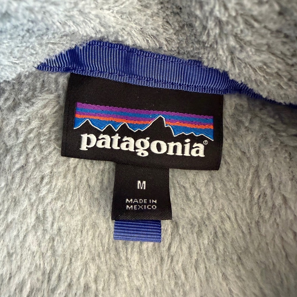 Patagonia Women's Medium Gray Fleece Snap-Neck Pullover Jacket Outdoor - Picture 8 of 9